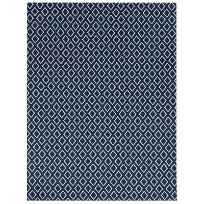 6'x8' Lattice Outdoor Rug Blue/White - Foss Floors