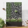 PexFix 72 in. x 47 in. Outdoor Metal Trellis with Planter Box in Street Pattern in Black - 2 of 4
