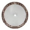 Northlight 48" Rose Gold and White Reversible Sequin Trim Christmas Tree Skirt - 3 of 4