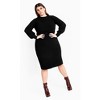 Avenue Women's Plus Size Sasha Rib Dress - 3 of 4