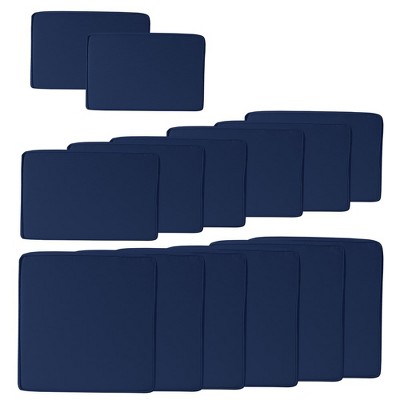 Outdoor Patio Cushion Cover Replacement, Outdoor Cushion Slipcovers and Backrest Pillow Covers, 14pcs