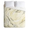 Full/Queen Pattern State Feather Duvet Set Yellow - Deny Designs: Microfiber, Reversible, 3-Piece Bedding Set - 2 of 4