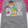 Girls' - Paw Patrol - Loves Earth Shirt Tail Raglan Graphic T-shirt - 2 of 4
