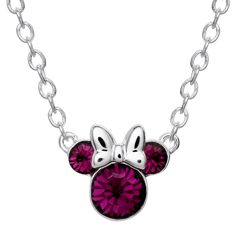 Disney Minnie Mouse Birthstone Necklace, 1 of 6