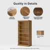 PexFix 62"x31"x16" Wood Bookshelf with Adjustable Shelves in Natural Color - 4 of 4