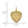Black Bow Jewelry 14k Yellow Gold Special Sister Heart Charm or Pendant, 13mm - 4 of 4