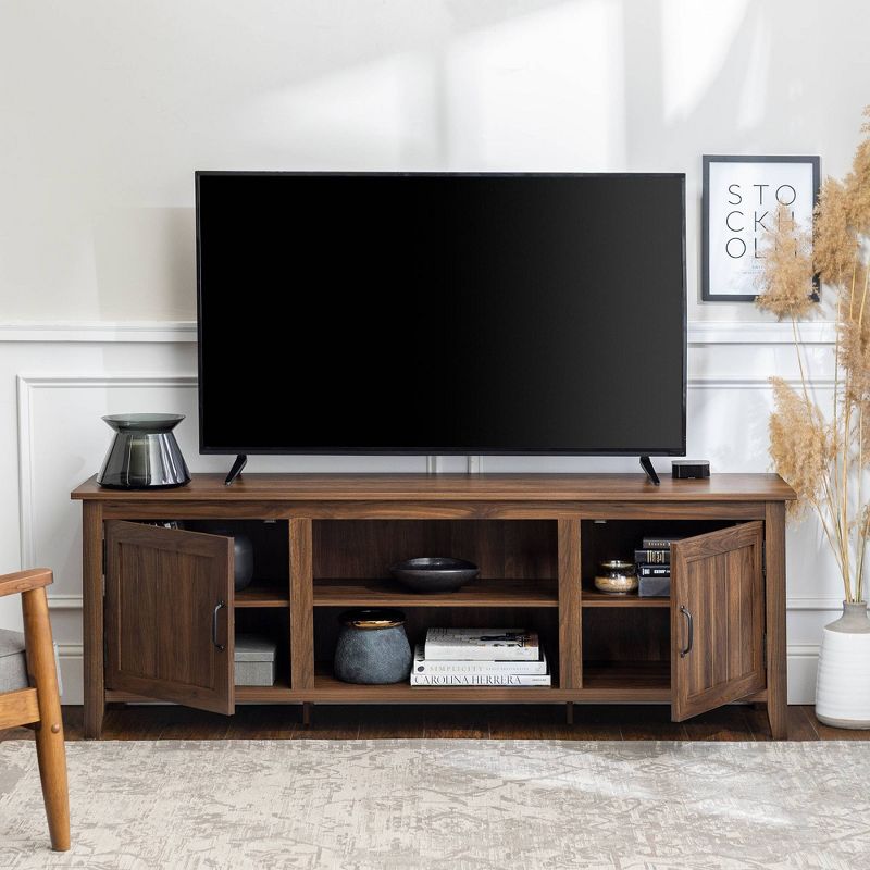 Modern Transitional Wood TV Stand for TVs up to 80" - Saracina Home, 3 of 21