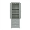 NicBex Tall Bathroom Storage Cabinet with 2/3 Drawers,Freestanding Bathroom Cabinet with Adjustable Shelves,Storage Cabinet for Bathroom,Office - 2 of 4
