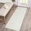 Washable Modern Plaid Area Rug, Low Pile Non-Slip Geometric Soft Carpet, Stain Resistant Checkered Rug for Living Room, Bedroom, Office, Kitchen - 2 of 4