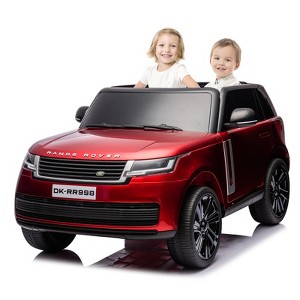 24V Ride On Toy, Licensed Land Rover Kids Car, 2-Seater Ride On Car w/Remote Control, Toy Storage Box, 3 Speeds, Lockable Doors, Rear Handle, Music - 1 of 4