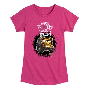 Girls' - Cars -  Fitted Short Sleeve Graphic T-Shirt - 1 of 4