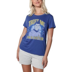 Women's Star Trek Doctor Loose T-Shirt Royal - 1 of 4