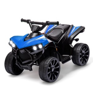 6V Kids Electric ATV 4-Wheeler Ride-On Toy with LED Lights, Built-In Music Player¨C Battery Powered for Toddlers Ages 3+ - 1 of 4