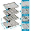 Unique Bargains Velvet Stackable Jewelry Storage Display Tray 4 Pcs - 2 of 4