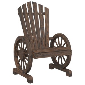 vidaXL Garden Adirondack Chair - Dark Brown - 1 of 4