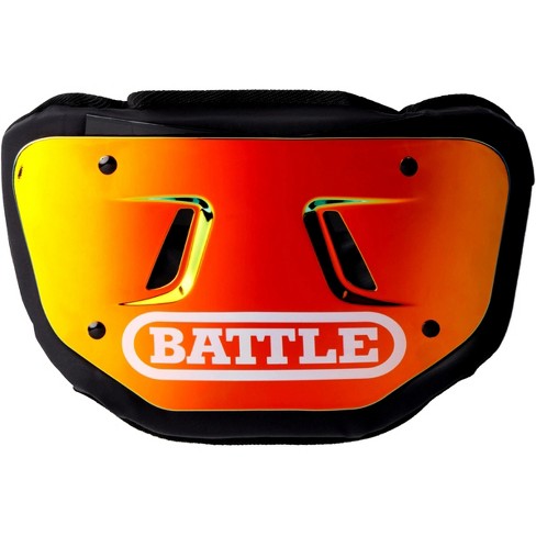 Battle Sports Prism Chrome Protective Football Back Plate - Adult -  Red/Orange