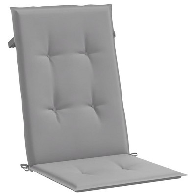 vidaXL Highback Outdoor Garden Chair Cushions, 4pcs Set, Gray, 47.2"x19.7"x1.2", Includes 11.8" Rope Length