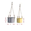Set of 2 Hanging Planters with Wood Bead Details - Foreside Home & Garden - 4 of 4