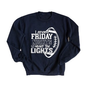 Simply Sage Market Women's Graphic Sweatshirt I Spend Friday Nights Under The Lights - 1 of 4