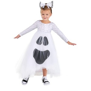 HalloweenCostumes.com Girl's Toddler Ghost Tutu Costume - 1 of 3