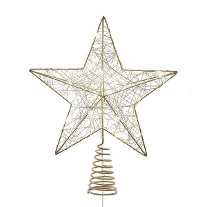 Kurt Adler 11.8-Inch Battery Operated 5-Point Metal Star Tree Topper - 1 of 4