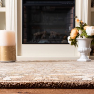 Handmade Dark Grey and Brown Wool Tufted 4' x 6' Area Rug