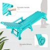 Chaise Lounge Chair with Table, 2-Piece, Outdoor Pool Lounge Chairs with Adjustable Backrest, Resin Patio Lounge Chairs with Wheels for Outside - 4 of 4