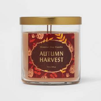 Lidded Glass Jar Autumn Harvest Candle - Opalhouse™