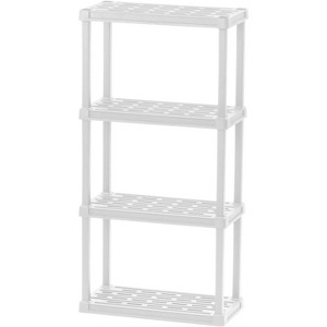 IRIS USA 4-Tier Light Duty Plastic Shelf 200lb Capacity, White - 1 of 2