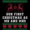 Men's Design By Humans Our First Christmas As Mr & Mrs T-Shirt By UnlockedHTK T-Shirt - 2 of 4