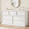 Dresser Chest of Drawers, Modern Double Dresser Organizer with Concave Handles, Wooden Chest of Drawers for Bedroom - 3 of 4