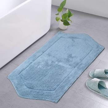 Better Trends Lux Reversible Bath Rug, 100% Cotton, 24 X 40 Rectangle,  Blue : Target