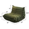 SYFERLORY Soft Beanbag Chair - Memory Foam Floor Sofa for Living Room, Bedroom or Office - Single Seat Lounger with Removable Cover - 2 of 4