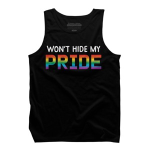 Adult Design By Humans Won't Hide My Pride Rainbow By machmigo Tank Top - 1 of 2