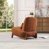 Okak Modern Upholstered Armless Reading Accent Chair with Pillow,Soft Padded Barrel Chair for Living Room,Bedroom - 3 of 4