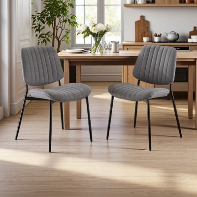 Set of 2 Retro Mid-Century Bentwood PU Leather Dining Chairs : Target