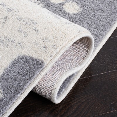 Chic Lodge Style Ivory Square Synthetic Easy-Care Area Rug