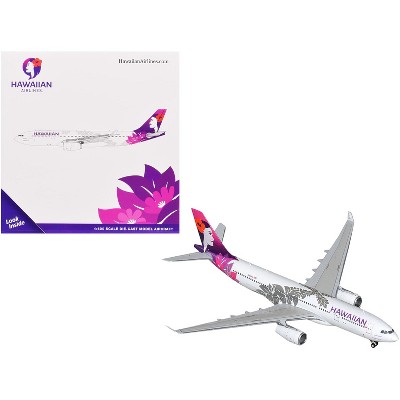 Airbus A330-200 Commercial Aircraft "Hawaiian Airlines" (N389HA) White with Purple 1/400 Diecast Model Airplane by GeminiJets