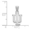 Black Bow Jewelry 14k White Gold Indiana Hoosiers NCAA Small Pendant - 2 of 3