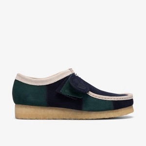 Clarks Originals Mens Wallabee Blue/Green Stripe Shoes 11.5 Medium