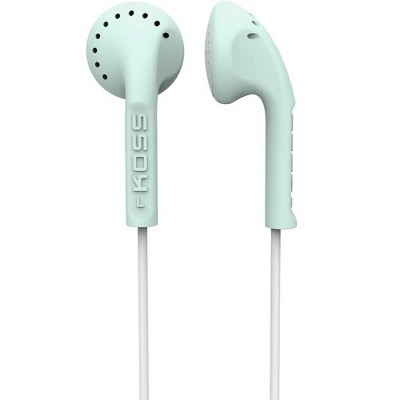 Koss KE10 Earbuds - Stereo - Mint - Wired - 32 Ohm - 40 Hz 20 kHz - Earbud - Binaural - Outer-ear - 4 ft Cable