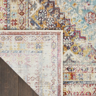 Bohemian Bliss Multicolor Synthetic 5'3" x 7'10" Transitional Area Rug