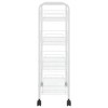 VidaXL 4-Tier Kitchen Trolley White 18.1"x10.2"x33.5" Iron - 4 of 4