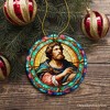 Enlightened Man Renaissance Italy Painting Ornament, Artistic Stained Glass Themed Medieval Christmas Gift| OrnamentallyYou - 4 of 4
