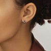 SHINE by Sterling Forever Sterling Silver 7mm Rainbow CZ Studs - 2 of 3