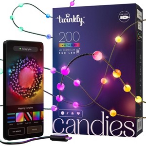 Twinkly Candies RGB Lens Light String, 6cm Lamp Spacing, BT+ WiFi, IP20 - USB-C Powered - 1 of 4