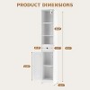 66.9" Tall Freestanding Storage Cabinet - With open shelf, drawer & door for organized bathroom, kitchen, or living room. - 3 of 4