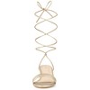 Allegra K Women's Open Toe Sparkle Strappy Lace Up Block Heel Sandals - 2 of 4