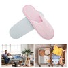 Unique Bargains Striped Coral Fleece Disposable Slippers 1 Pair - 4 of 4