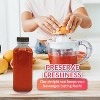 Square Plastic Juice Bottles with Caps, 15 Pack 12 oz Clear Empty Containers - 3 of 4